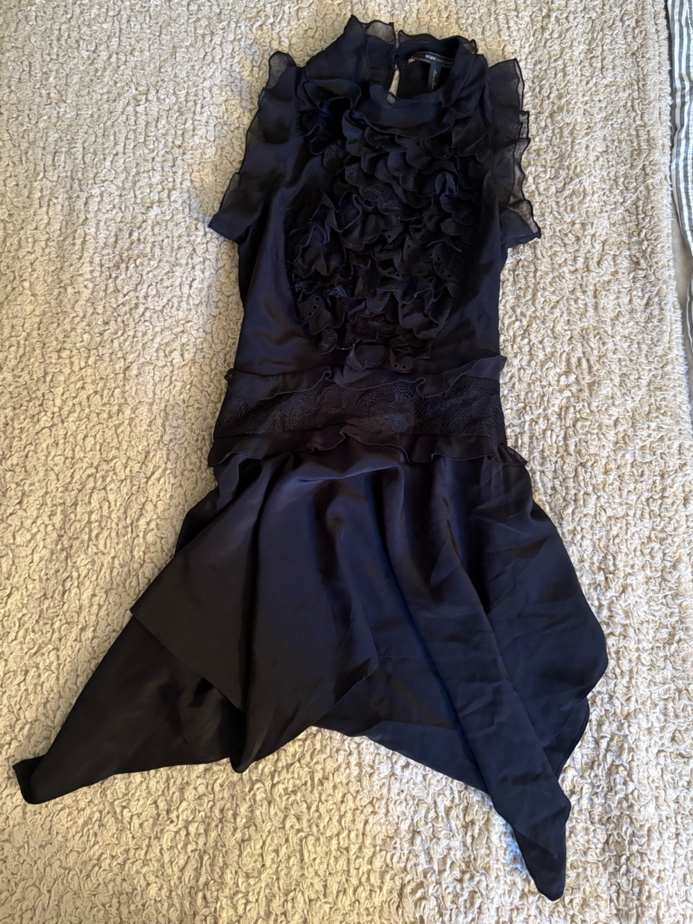 BCBGMaxAzria Black Ruffle Dress